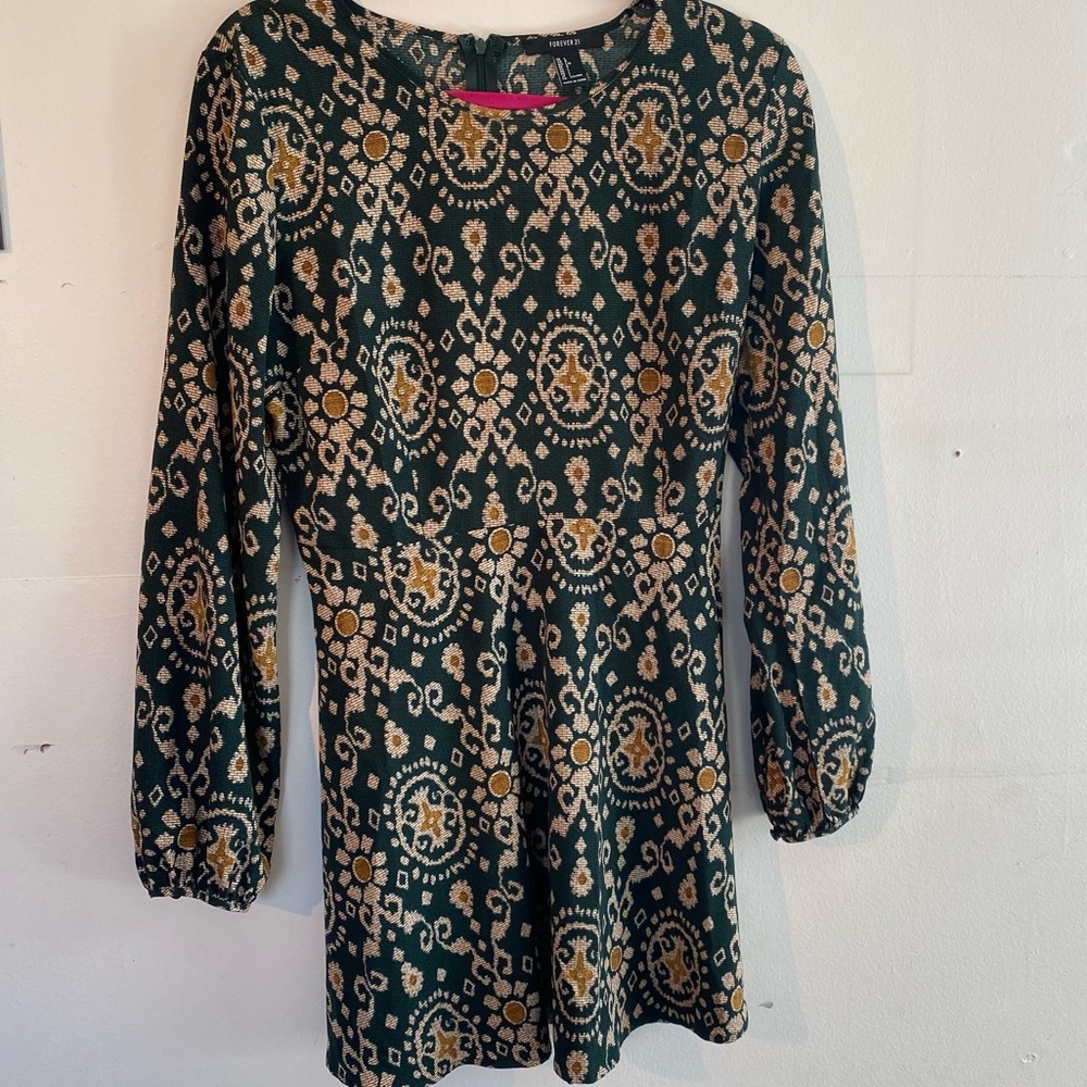 Forever 21 Green Shirt Dress